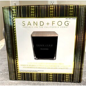 57oz⭐Sand + Fog Scented Candle SAND + FOG  Candle Wooden Lid Scent: Feu De Bois